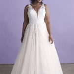 ballgown lace appliques and crystal beading 3358 Allure Romance