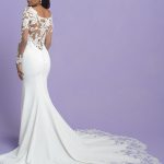 3409 Allure Romance lace illusion sleeves sheath Gown