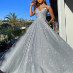 JX5007 Jadore Glitter Covered Formal Dress