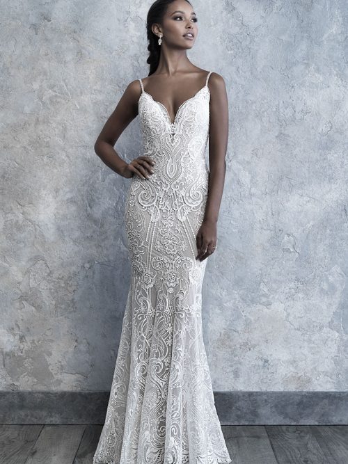 MJ510 Madison James Strappy Sheath Wedding Dress