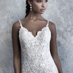 MJ520 Madison James Lacy Sheath Wedding Dress