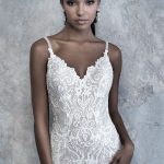 MJ520 Madison James Lacy Sheath Wedding Dress