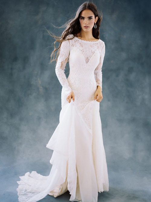 F102 Marigold Wilderly Bride Sheath Bridal Gown