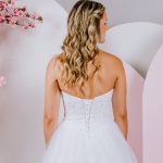 G255 unique ballgown a beaded sweetheart bodice and a full tulle skirt