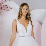 G271 A fun ruffle skirt with layers of tulle and silver beaded belt at the waist