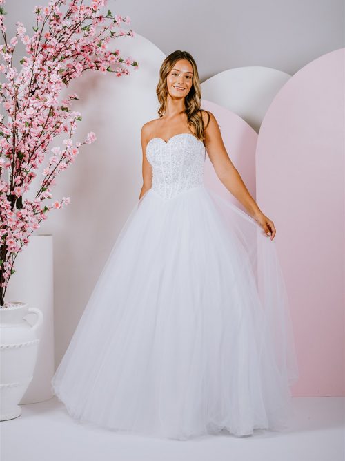 G276A sweetheart corset fitted gown