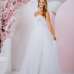 G276A Beautiful sweetheart corset fitted gown with gorgeous crystal beading