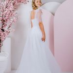 G290L LINED Sweet Bows and dreamy tulle, with delicate placed lace appliques