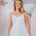 G303L LINED Elegant soft tulle skirt with delightful lace and straps