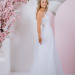 G303L LINED Elegant soft tulle skirt with delightful lace and straps