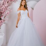 off-shoulder strap PR-851 Debutante Gowns