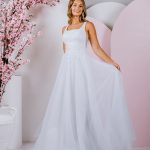 straight neckline PRF-220 Debutante Gowns