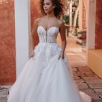 3550 Allure Romance strapless ballgown a deep sweetheart neckline