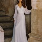 Wilderly Bridal 70s silhouette Weding Dress