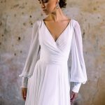 Wilderly Bridal 70s silhouette Weding Dress