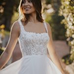 R3655 Allure Romance squared neckline Wedding Dress