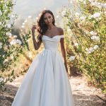 R3705 Mikado bridal ballgown